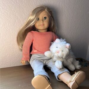 American girl doll Isabelle and cat Tutu
